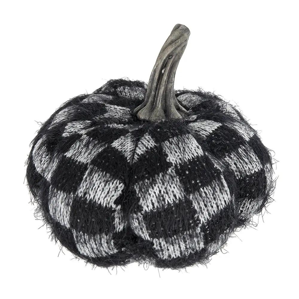 Set of 2 Fabric Black Pumpkins by HouseOfZazla