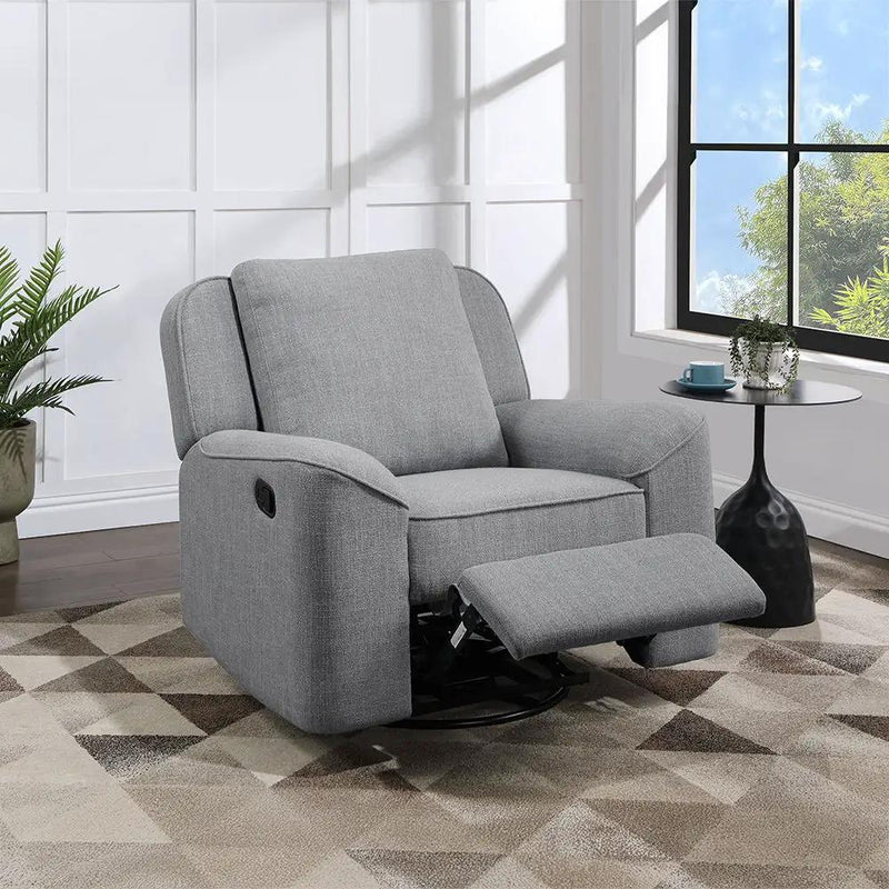 Destiny - Glider Recliner With Swivel - Gray Linen by Unique Piece Furniture
