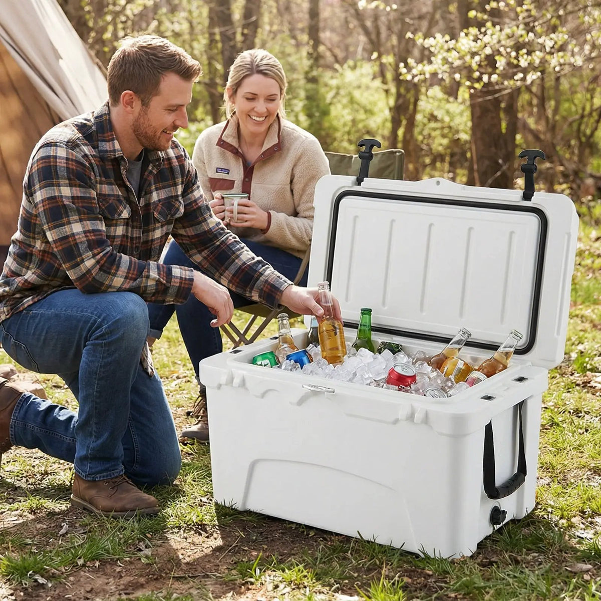 45 Quart Portable Hard Cooler Insulated Ice Chest Keeps Cool for up to 6 Days by DirectDeals