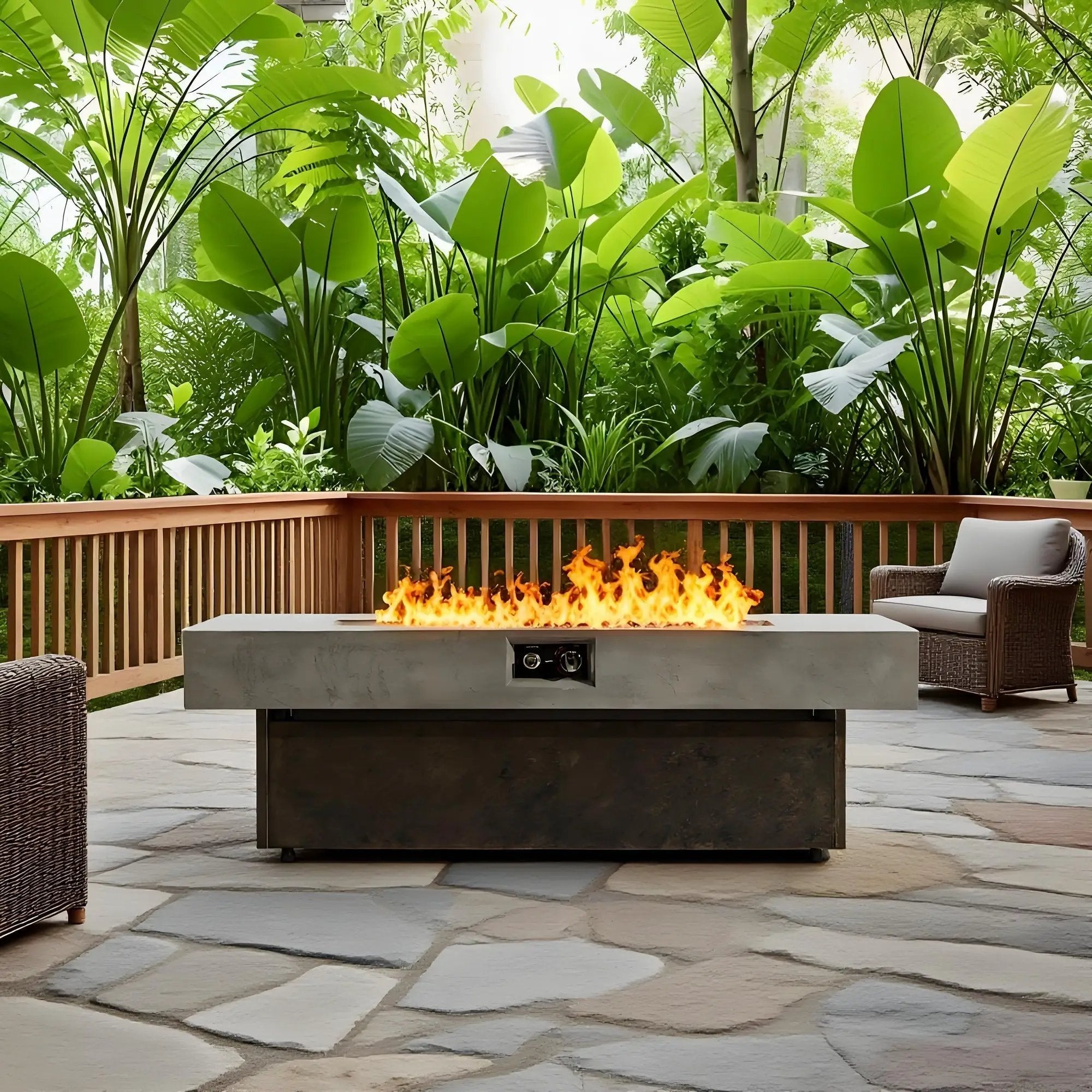 Tabletop Propane Fire Pits - 56 x 23 in by HouseOfZazla