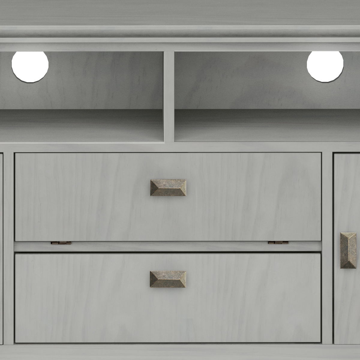 Artisan TV Media Stand with Flip-Down Drawer Storage - Multiple Colors, photo 16 of 40