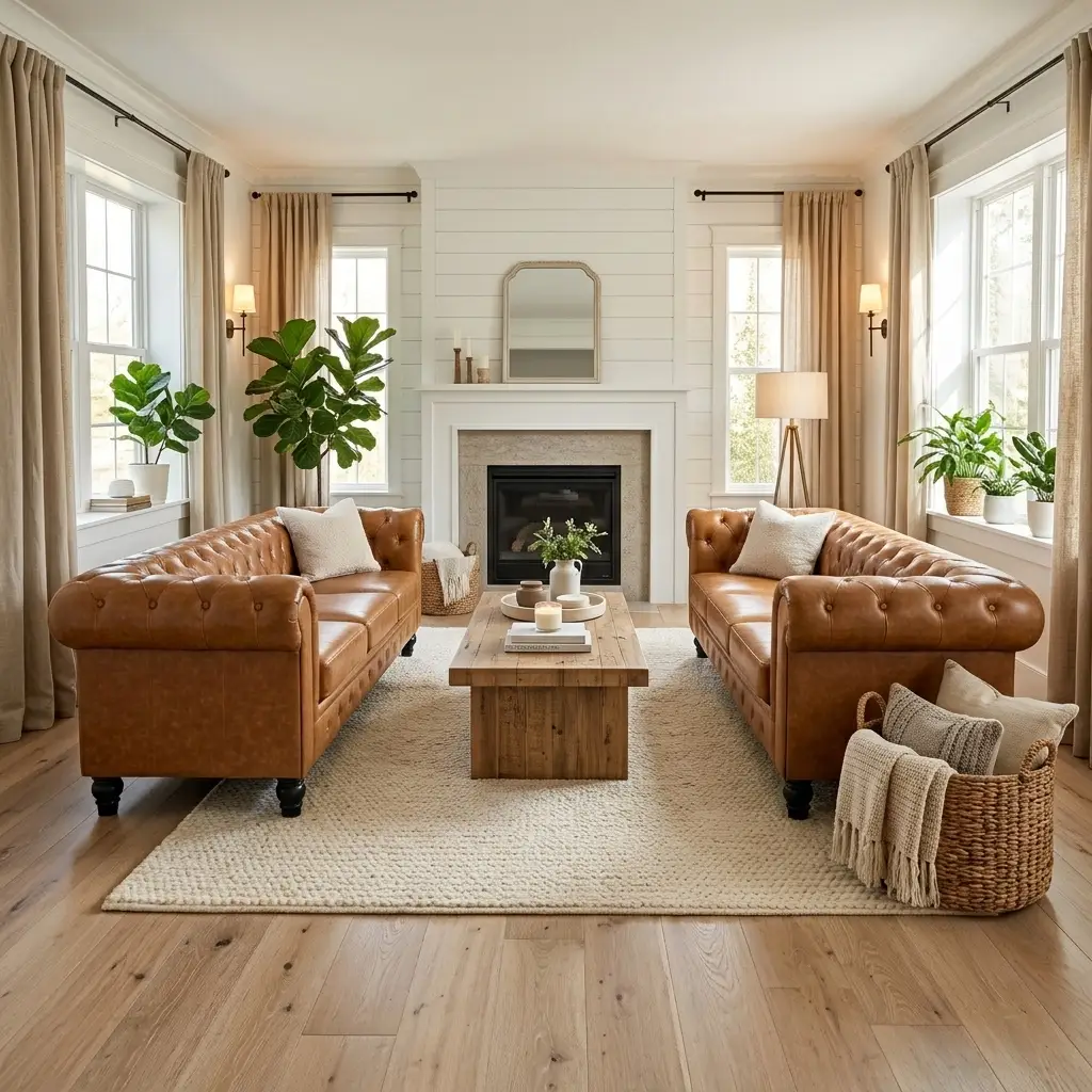 Elegant 2-Piece PU Sofa Set for Living Room by HouseOfZazla