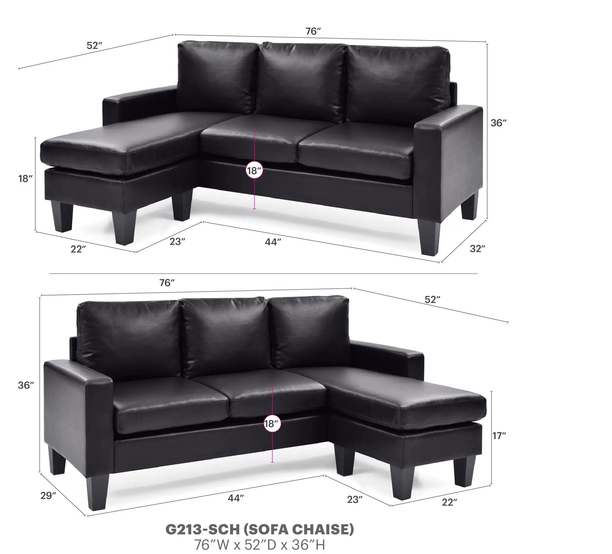 Jenna - Sofa Chaise by Unique Piece Furniture