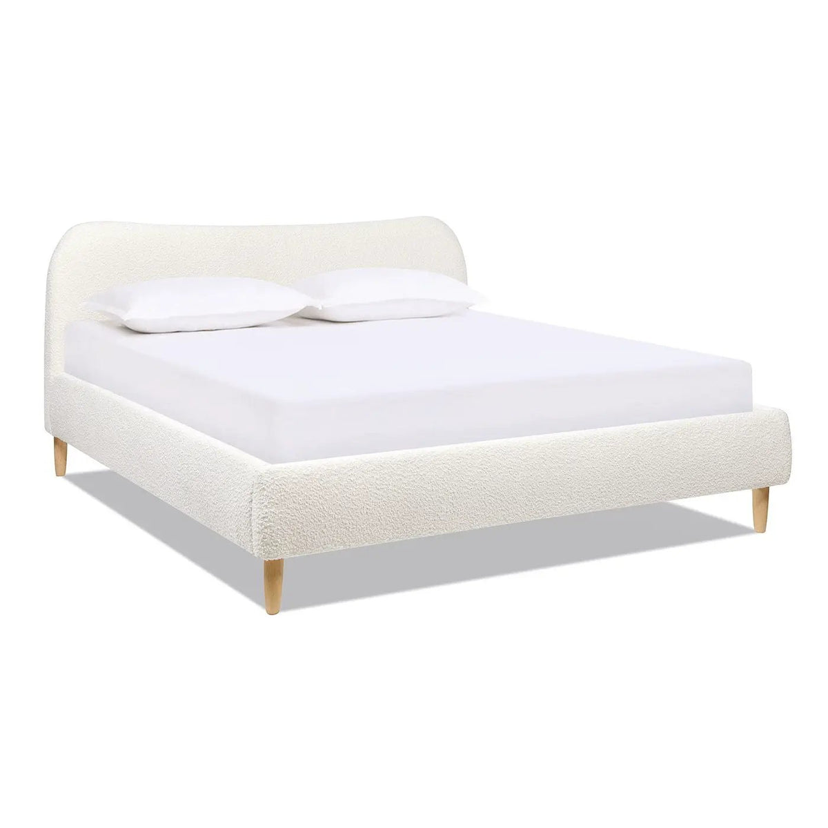 Roman - Curved Headboard Upholstered Platform Bed, photo 18 of 42