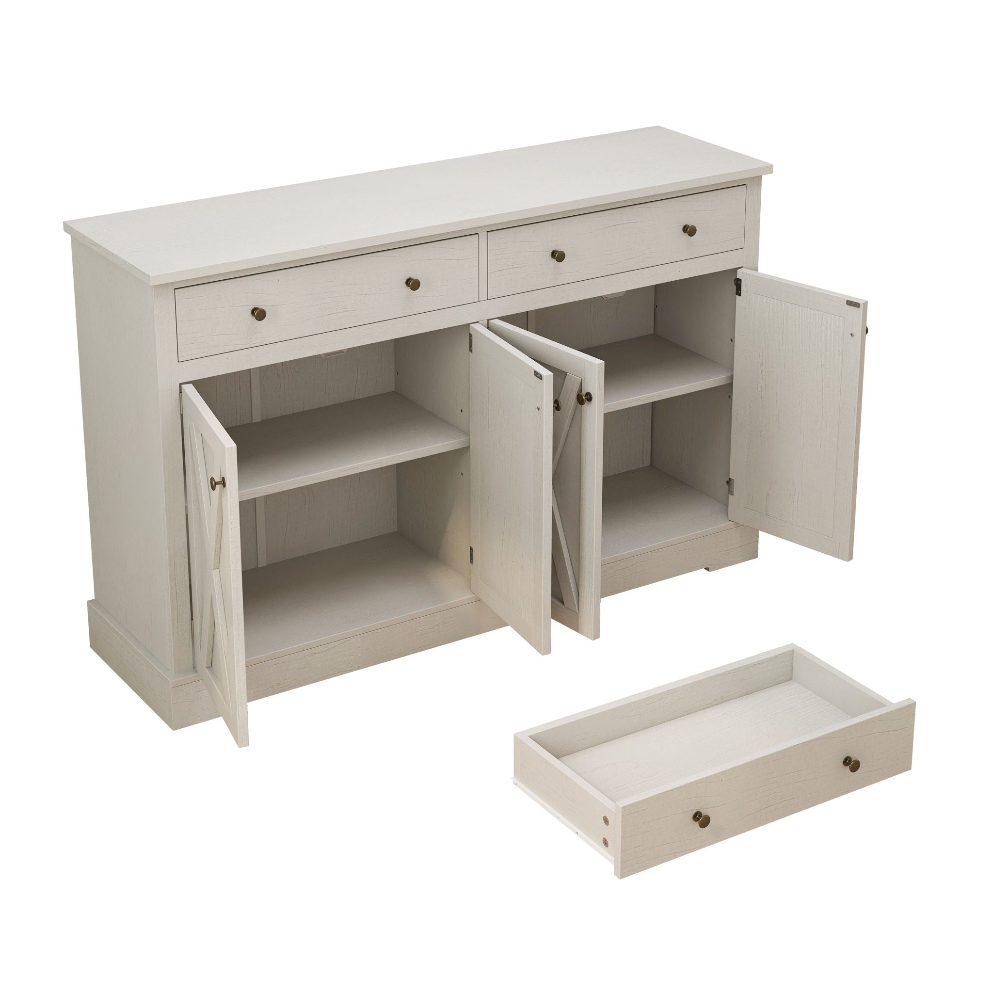 Vintage Sideboard With 2 Drawers And Four Doors For Living Room by HouseOfZazla