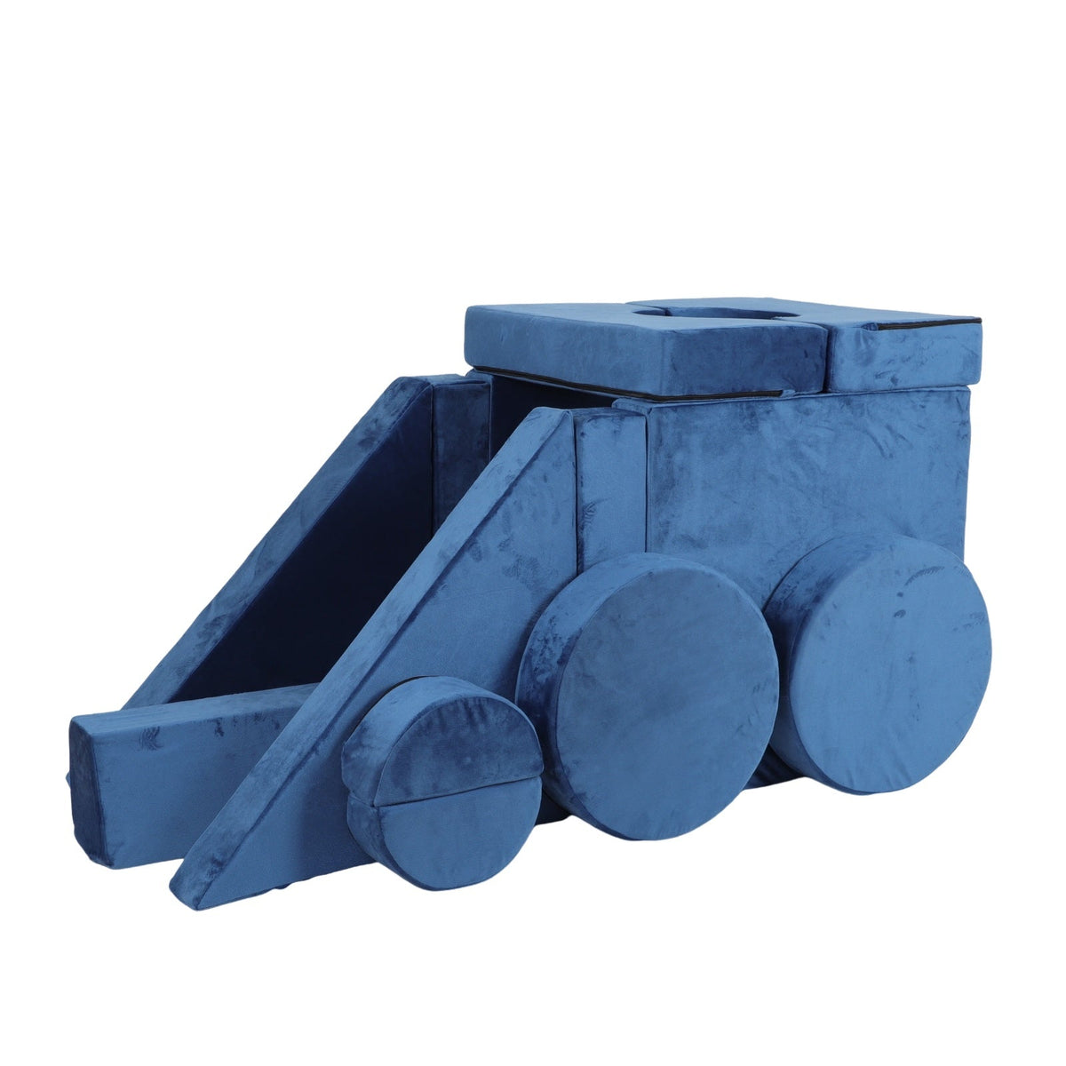 14pcs Kids Modular Play Couch with Soft Foam - Blue or Brown+Beige Gray,Grey, photo 5 of 10