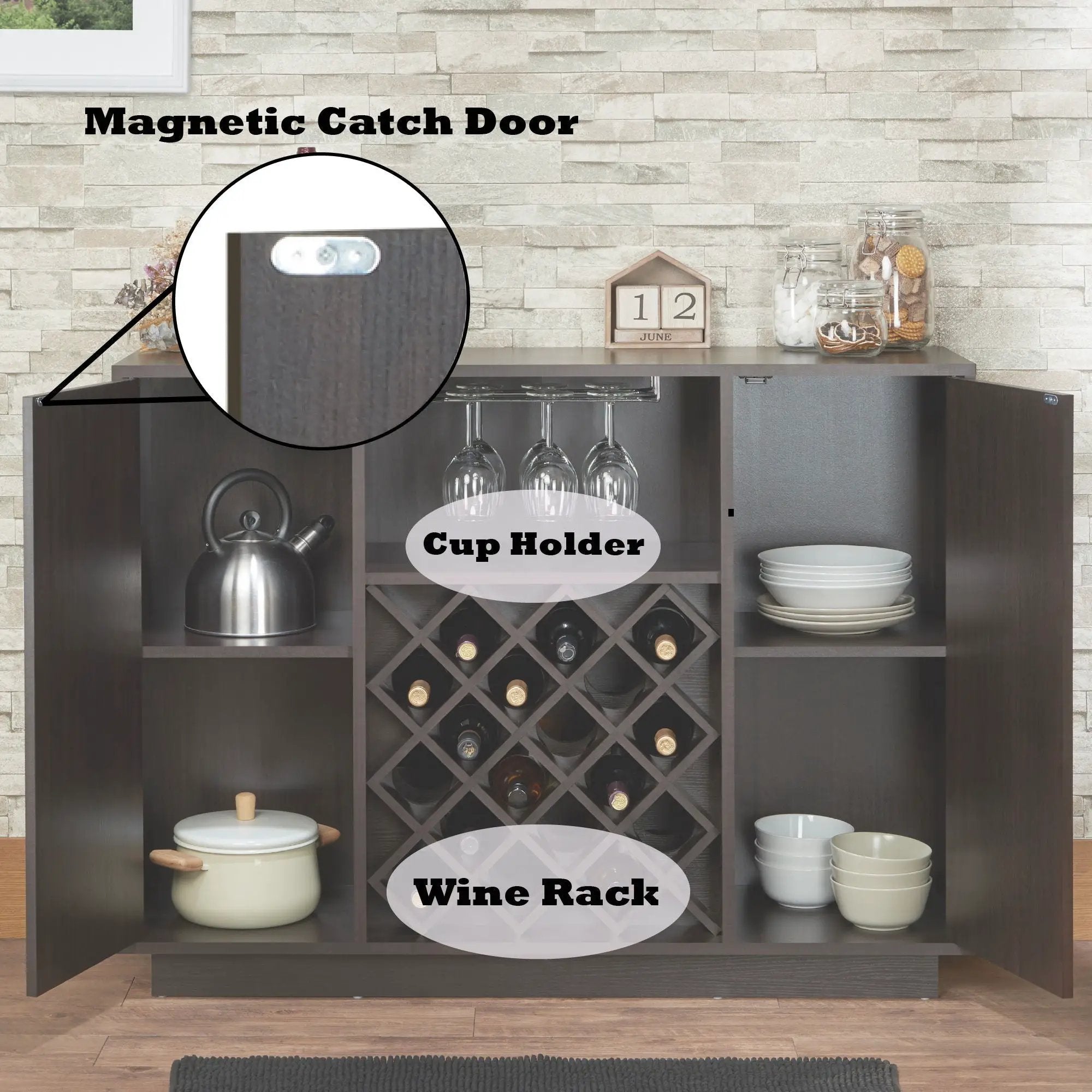 Hazen - Wine Cabinet - Espresso by HouseOfZazla