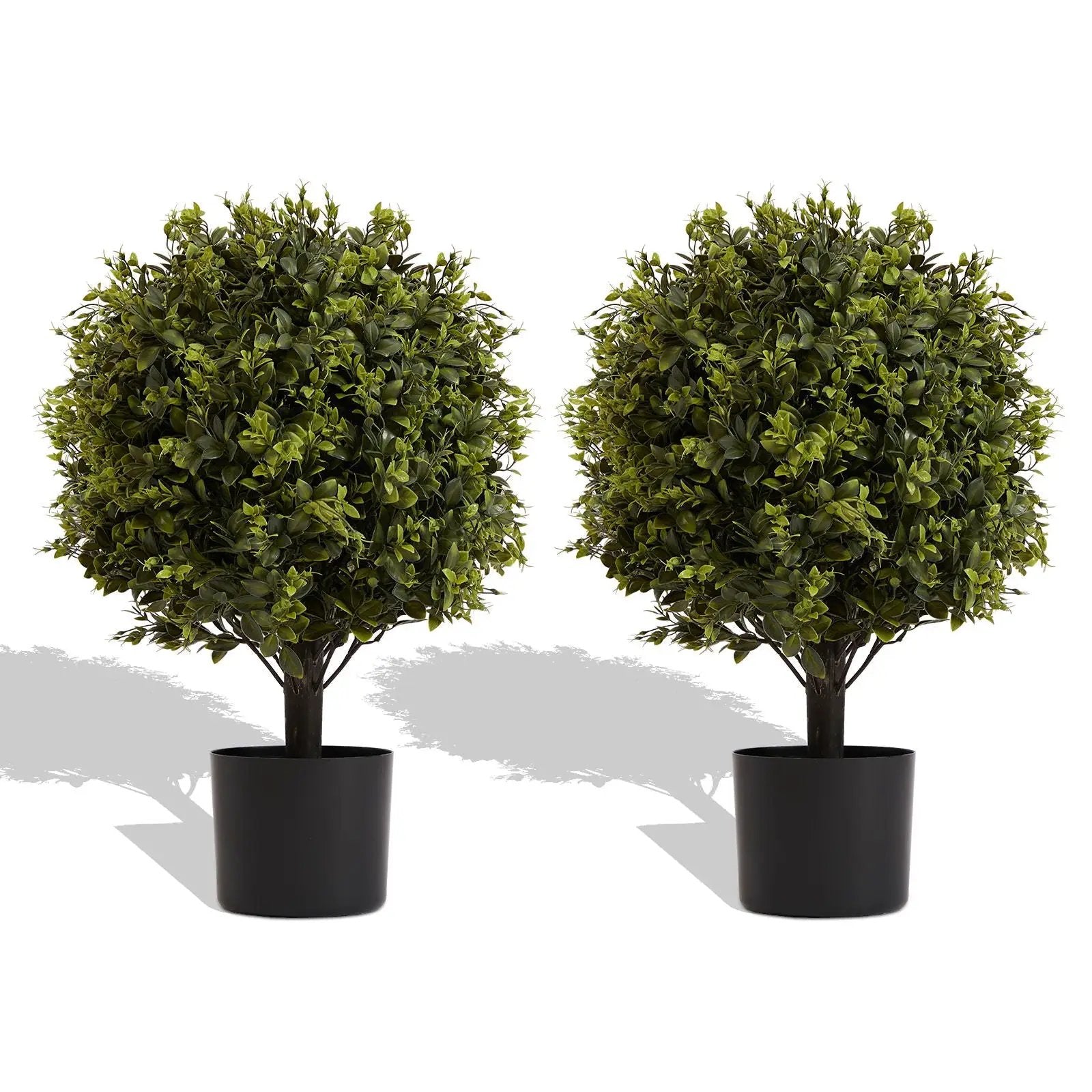 Artificial Ball Topiary Tree Decoration In Pot (Set of 2) - Green by Unique Piece Furniture