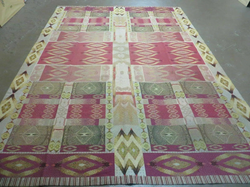 7' X 10' Michaelian & Kohlberg Handmade Aubusson Design Needlepoint Rug Rare by Jewel Rugs