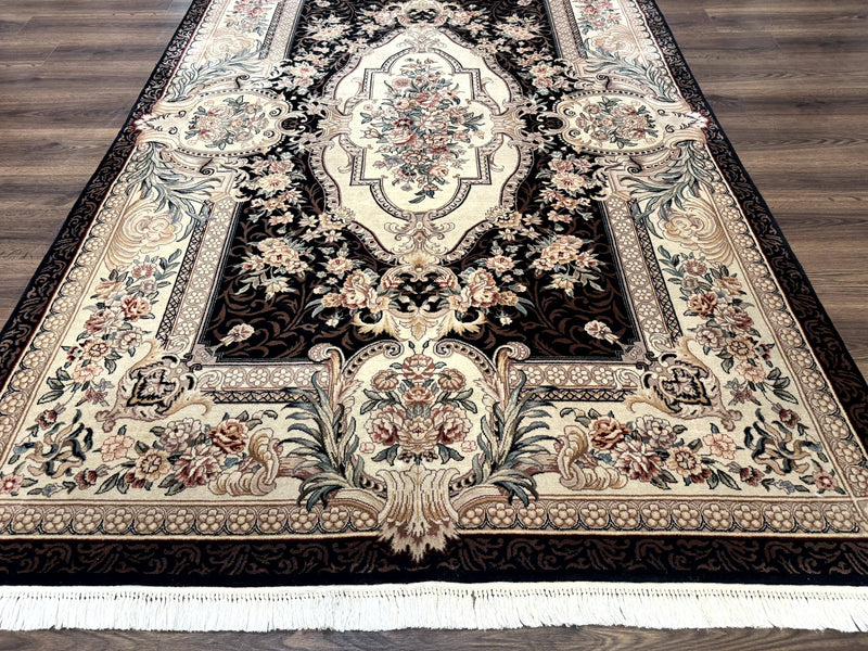 Aubusson Rug 6x9, European Design, Fine 170 KPSI, Elegant Carpet by Jewel Rugs