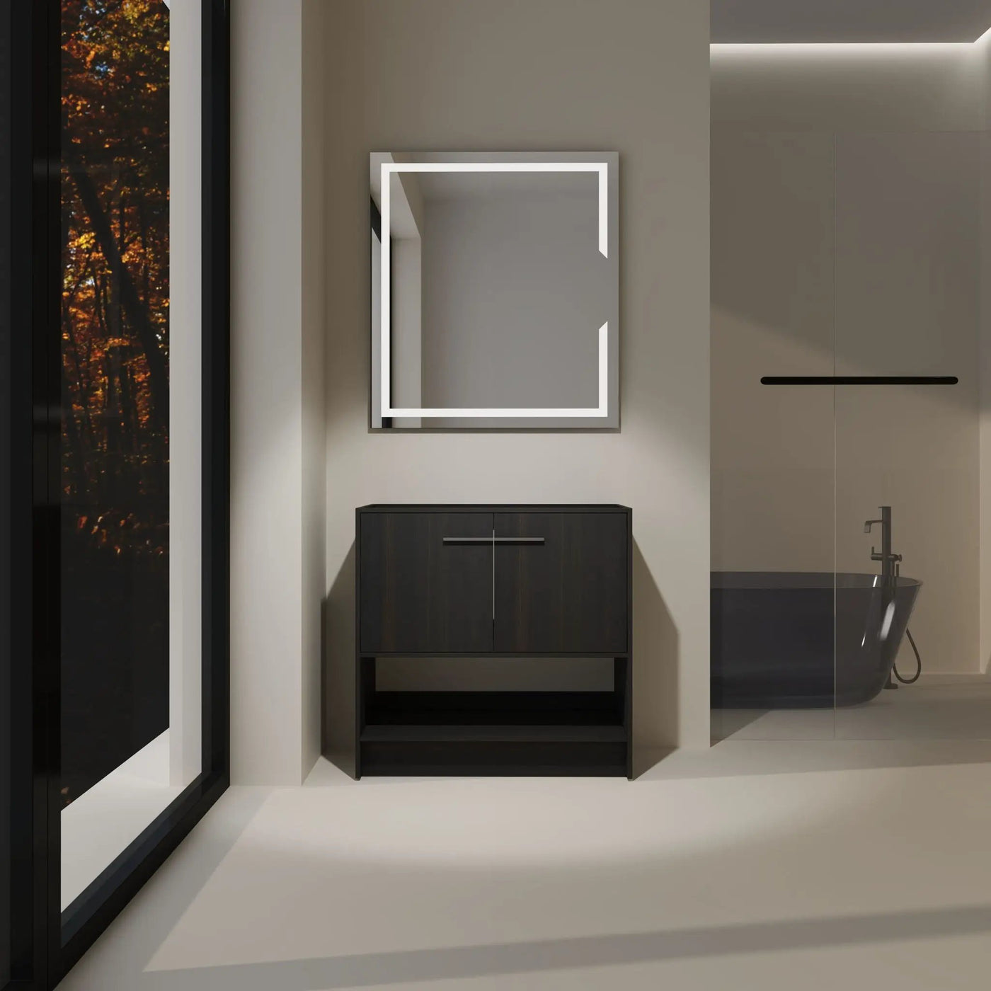 Modern Freestanding Bathroom Vanity With 2 Doors by HouseOfZazla