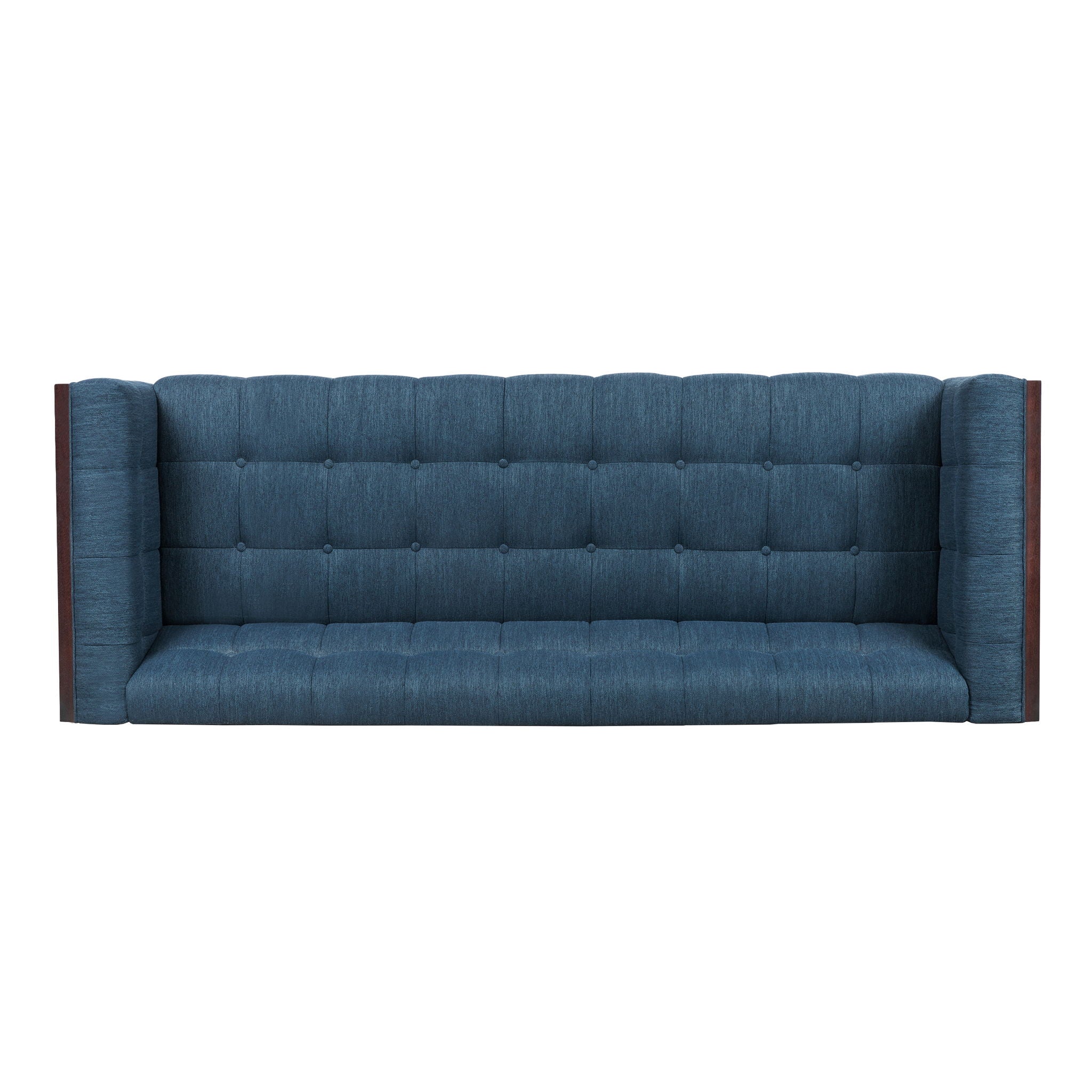 Contemporary Mid-Century Charm 3 Seater Sofa With Button Tufted Waffle Stitching by HouseOfZazla