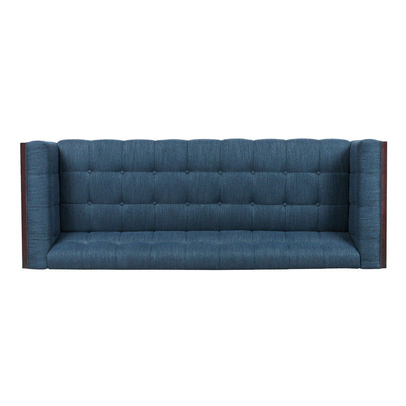 Contemporary Mid-Century Charm 3 Seater Sofa With Button Tufted Waffle Stitching by HouseOfZazla