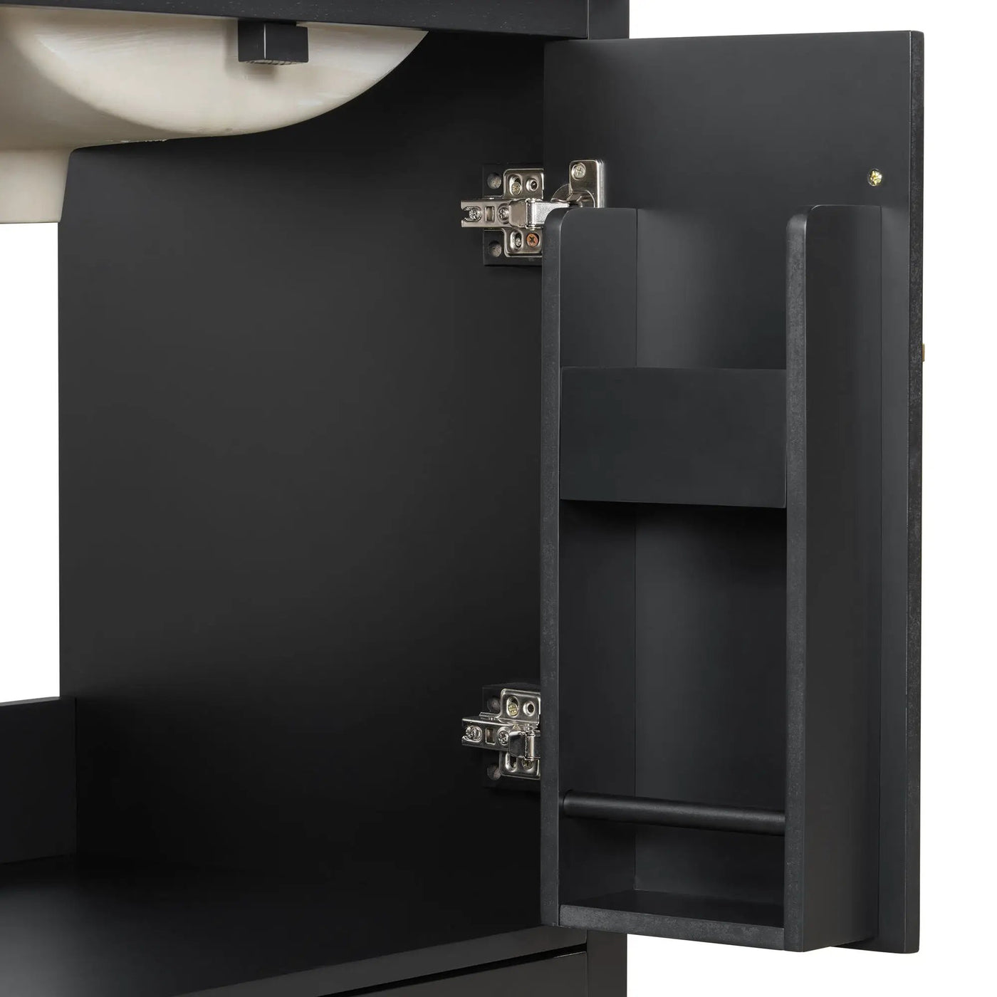 Bathroom Vanity With Sink, 1 Divided Drawer And 2 Soft Close Doors With Double Shelf by HouseOfZazla