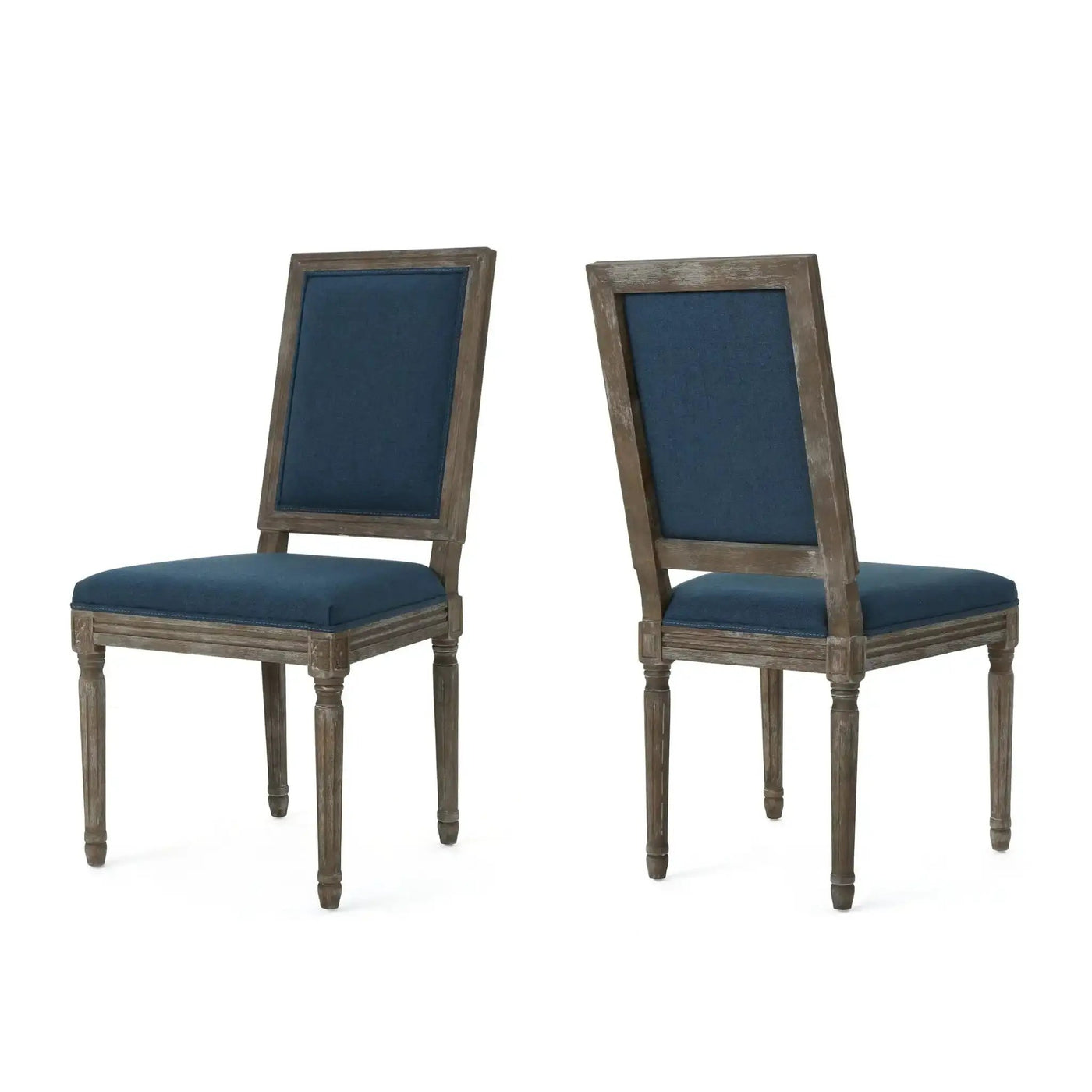 Traditional Style Dining Chair Set With Fabric Upholstery by HouseOfZazla