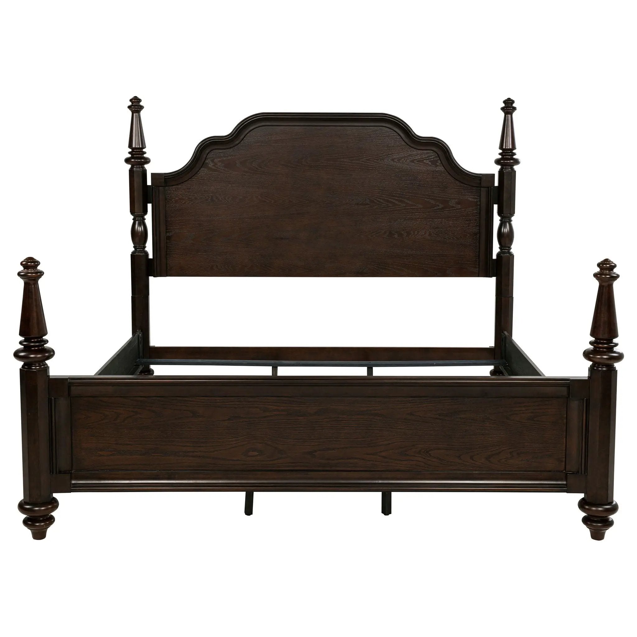 Andover 63-inch Four Poster Eastern King Bed Dark Oak by Unique Piece Furniture