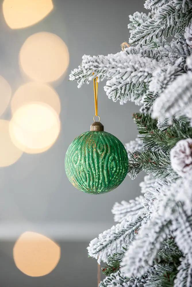 Christmas Ball Glass Decorative Hanging Ball Christmas Tree Ornaments For Holiday Party Decorations by HouseOfZazla