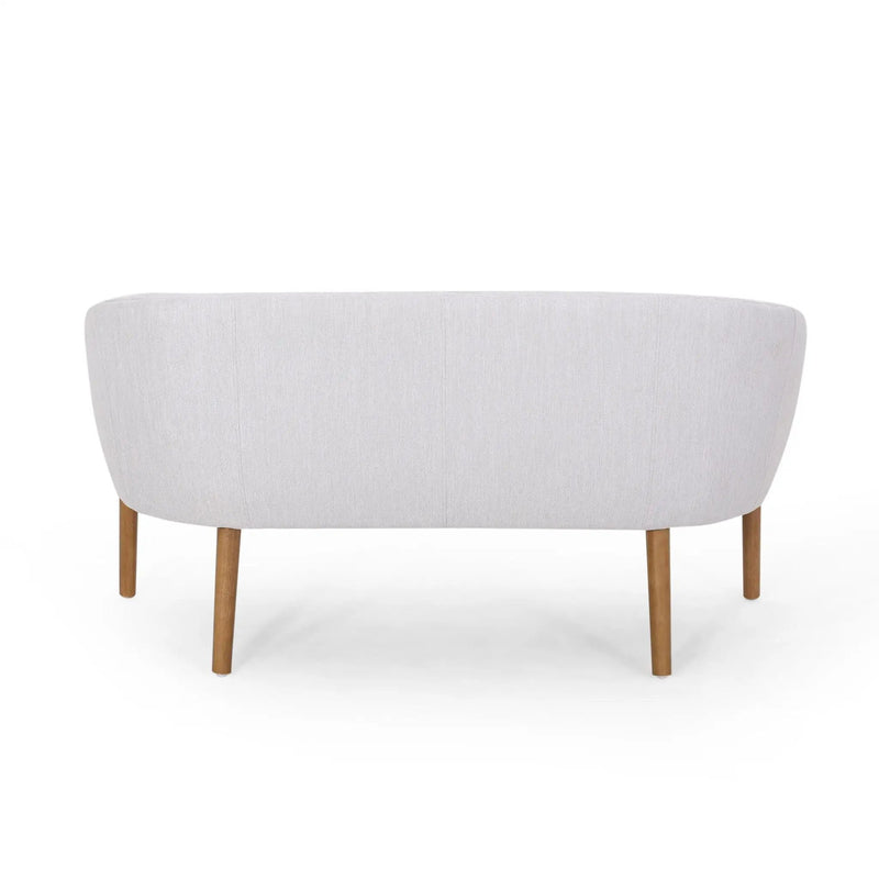 Mid Century Modern Loveseat With Channel Stitched Backrest by HouseOfZazla