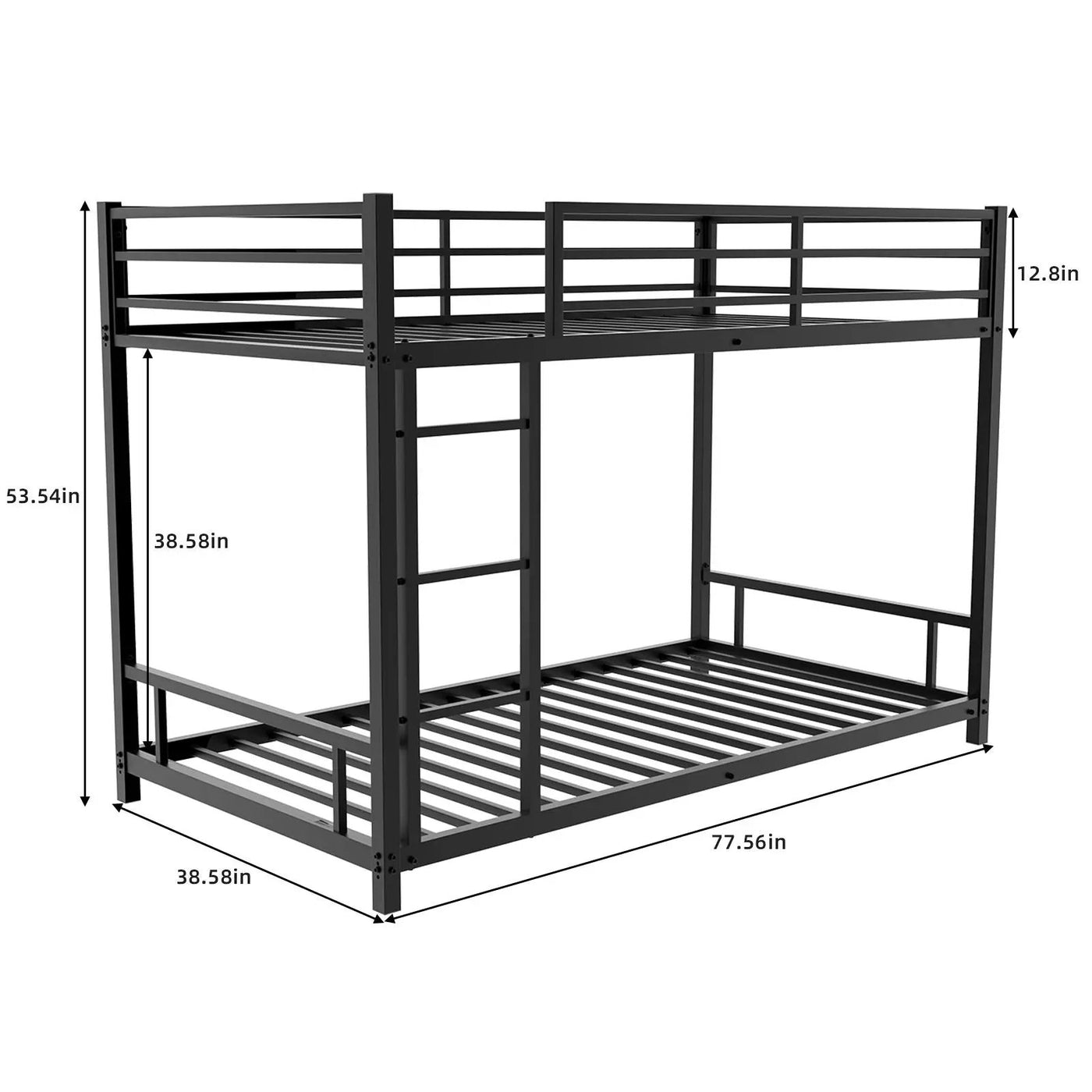 Bunk Bed With Noise Reduction And Safety Guardrail by HouseOfZazla