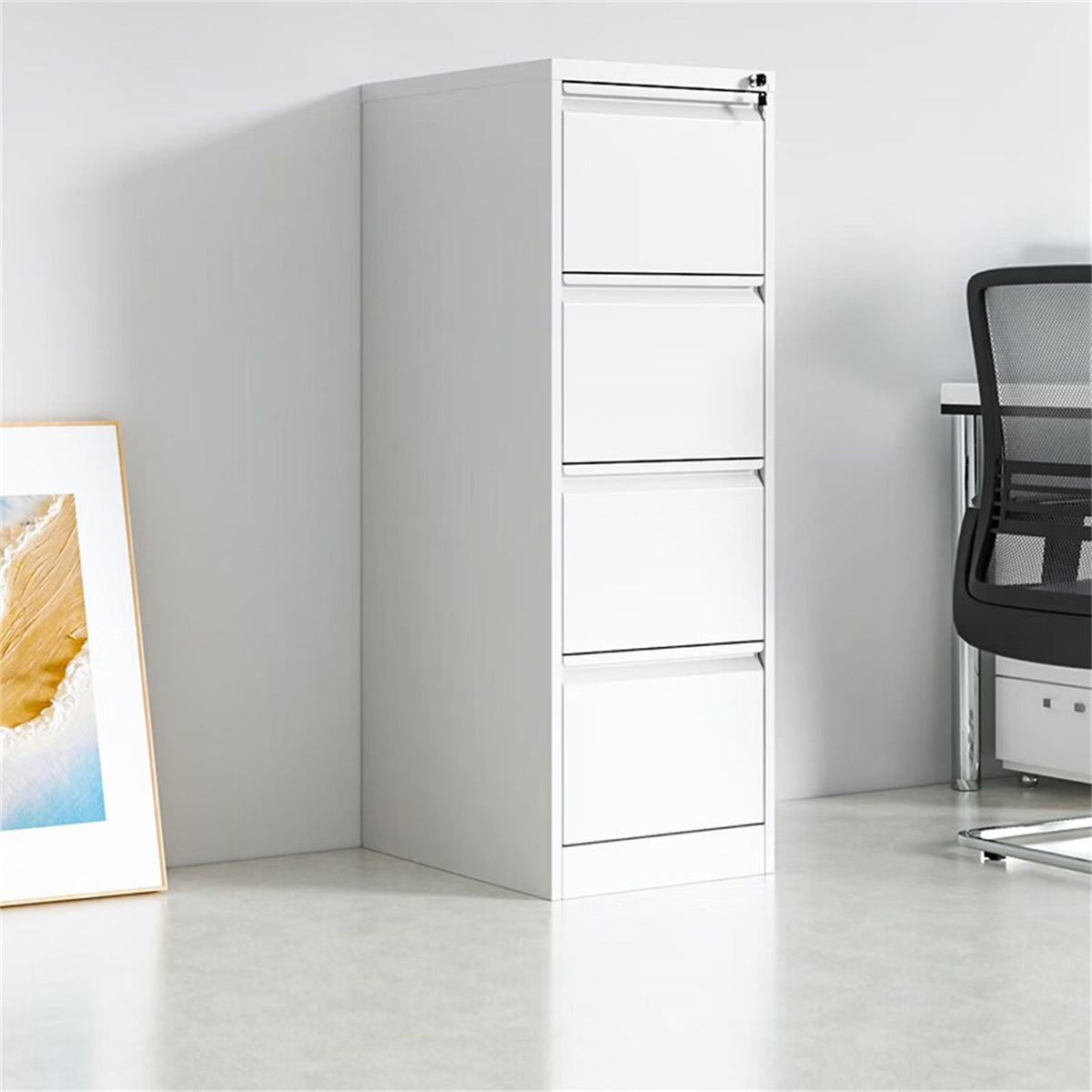 Durable Metal 3 Drawer File Cabinet With Lock For Office Storage, photo 8 of 28