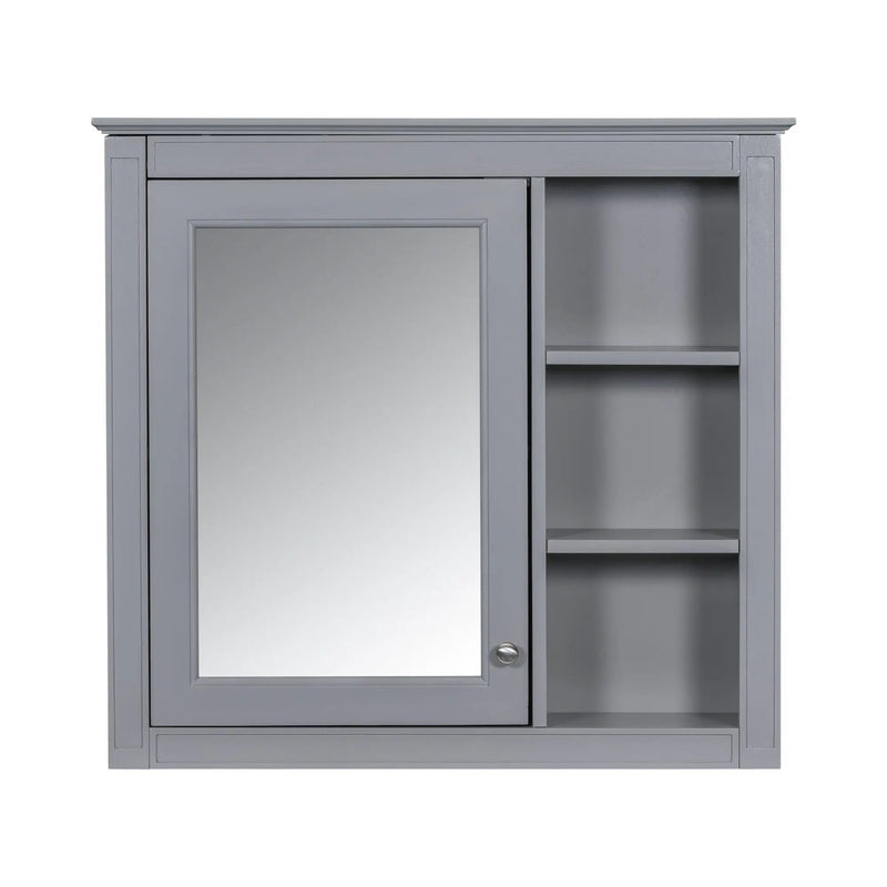 Wall Mounted Medicine Cabinet With Mirror And 3 Open Shelves by Unique Piece Furniture
