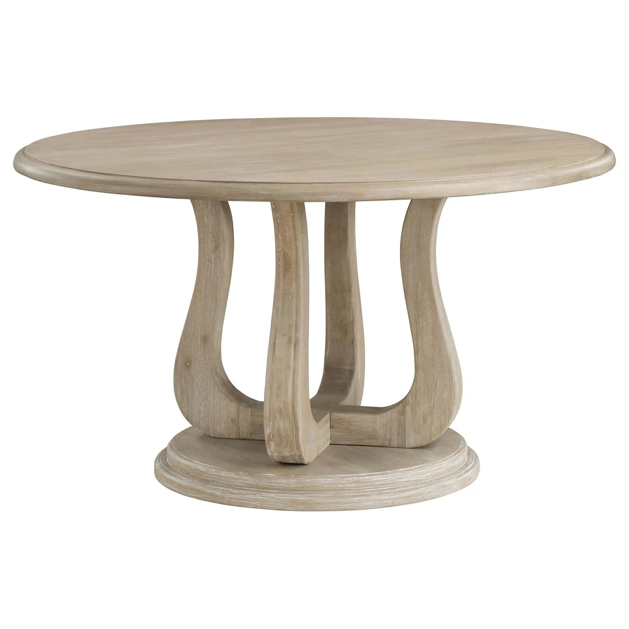 Trofello 5-piece Round Dining Table Set White Washed by Unique Piece Furniture