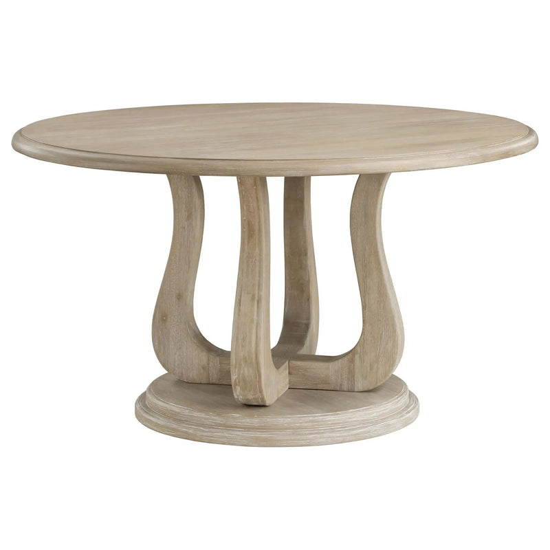 Trofello 5-piece Round Dining Table Set White Washed by Unique Piece Furniture