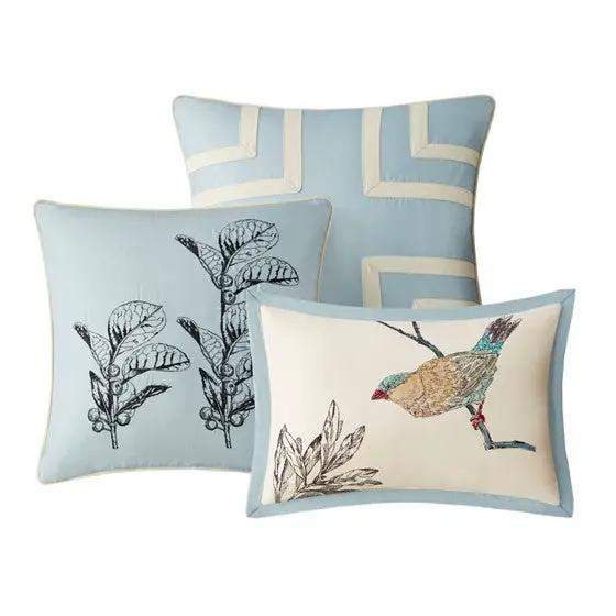 7 Piece Printed Cotton Twill Comforter Set Khaki King by HouseOfZazla