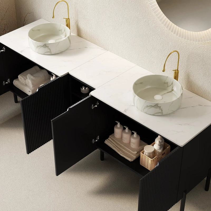 Turio 72" Freestanding Double Bathroom Vanity with Sinks by HouseOfZazla