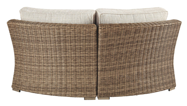 Beachcroft - Curved Corner Chair w/Cushion - Beige, photo 2 of 3