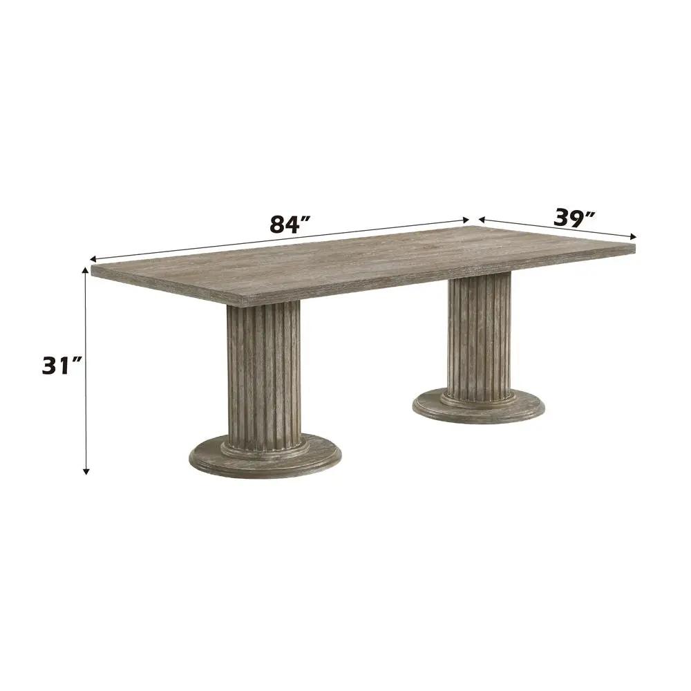 Gabrian - 31" Dining Table - Reclaimed Gray by Unique Piece Furniture