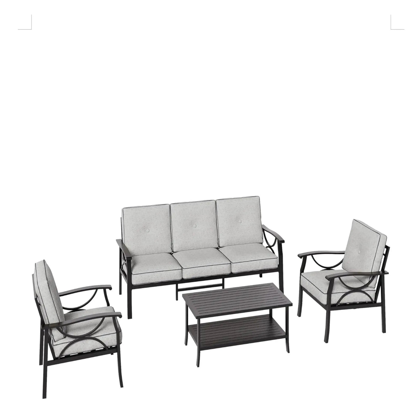 Patio Furniture Set with Coffee Table and Cushions for Backyard by HouseOfZazla