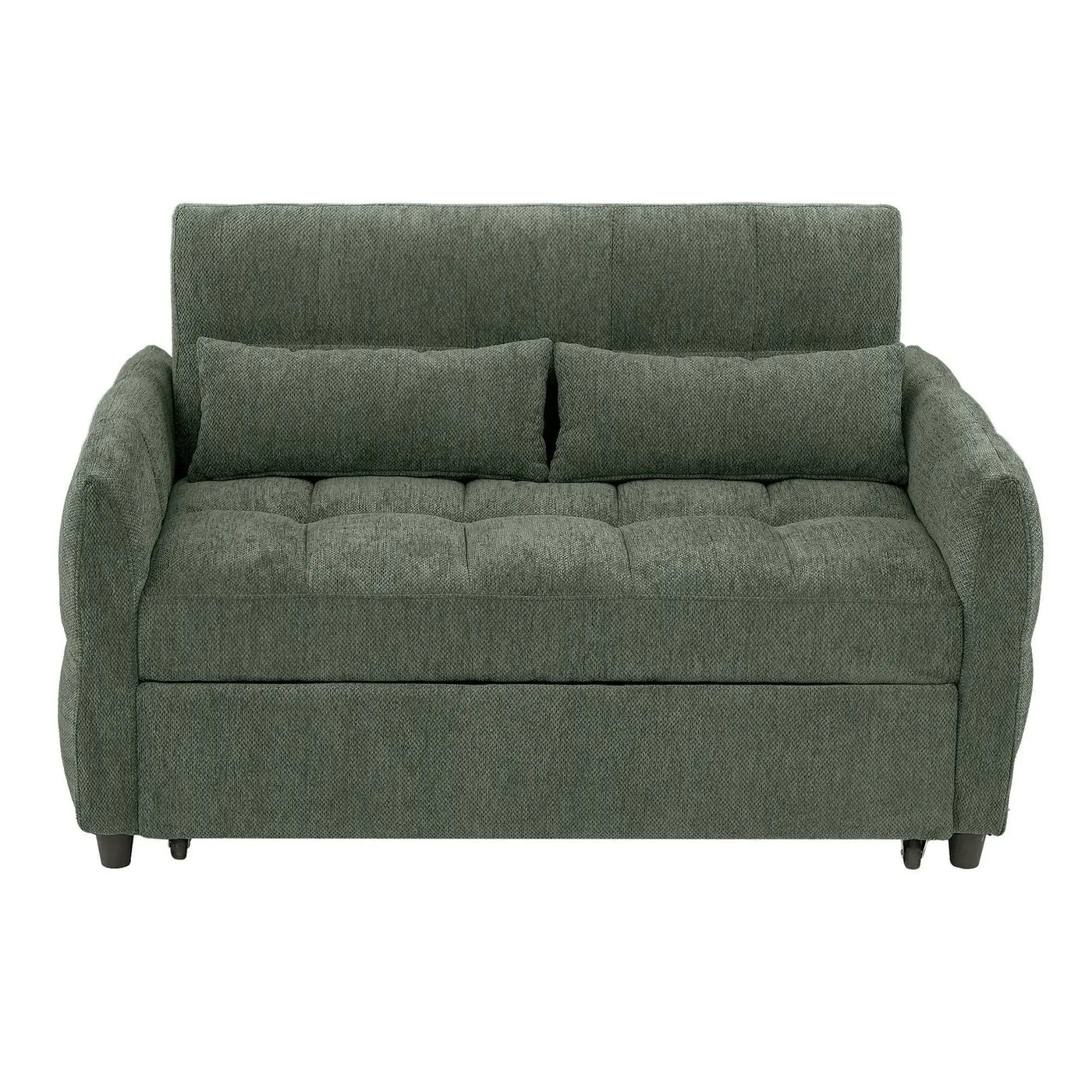 Loveseat Sofa Pull-Out Bed With Adjustable Backrest, 3 USB Ports And 2 Lumbar Pillows For Living Room by Unique Piece Furniture