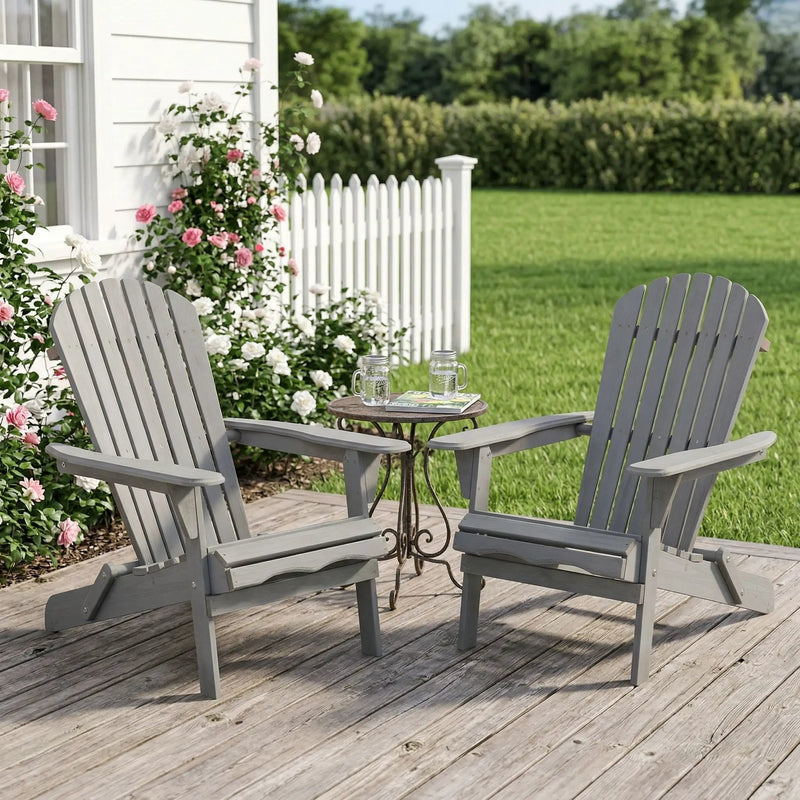 Oversize Outdoor Folding Adirondack Chair, Patio Chair For Garden by Unique Piece Furniture