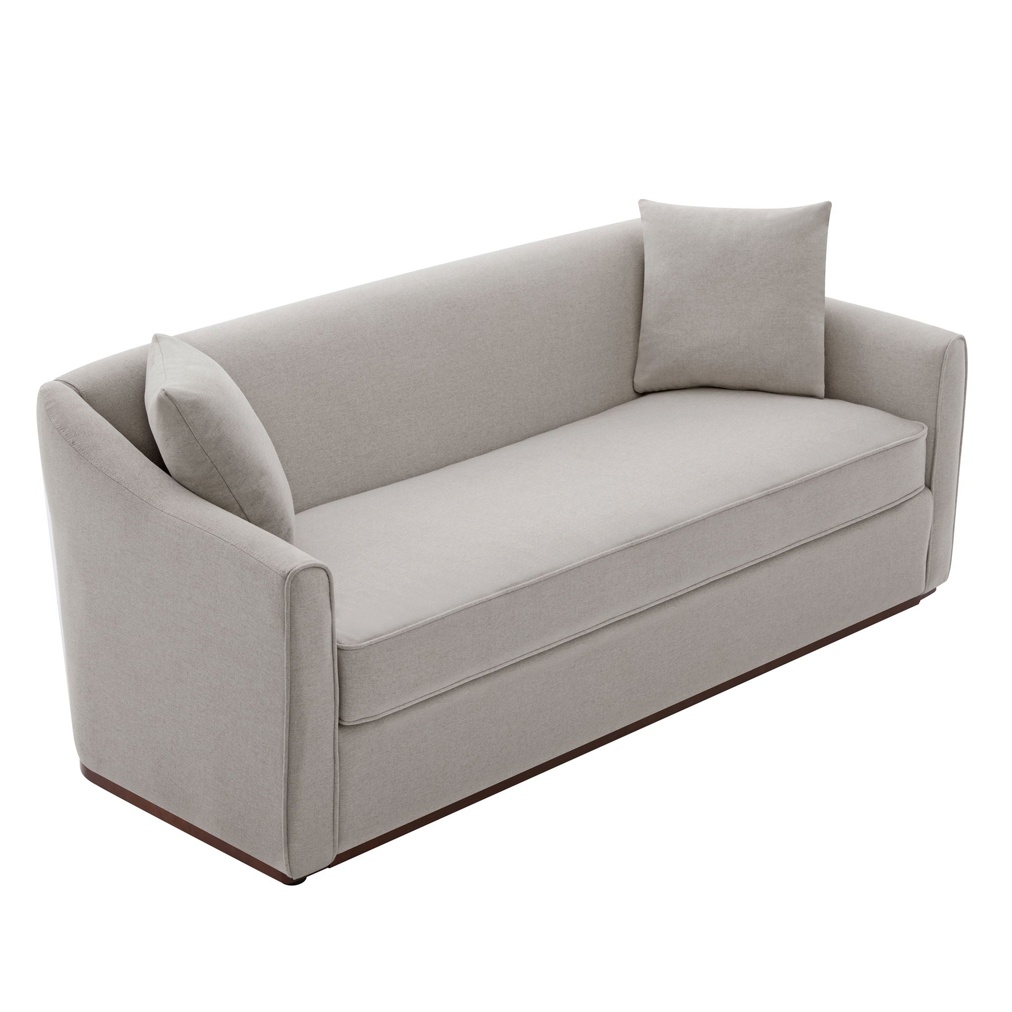 3 Seater Sofa With Wrap Around Armrests And Throw Pillows by HouseOfZazla