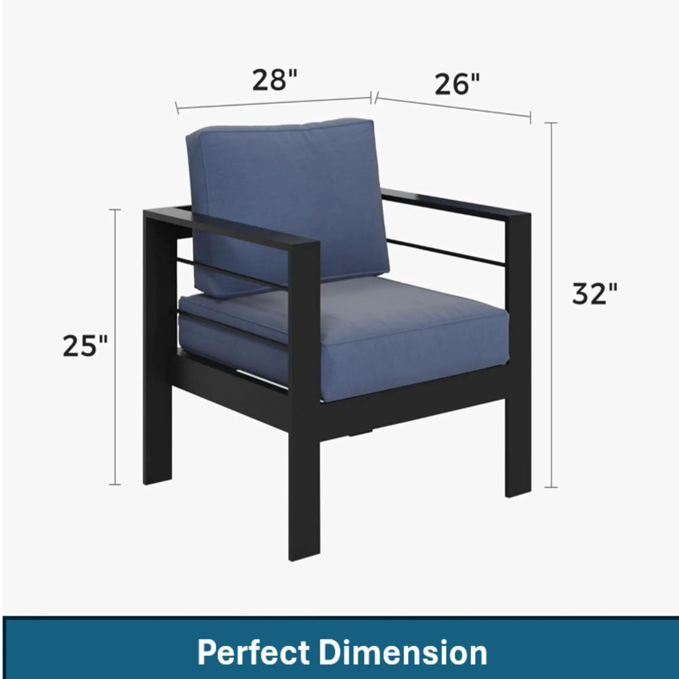 Modern All-Weather Patio Armchairs With Thick Cushions (Set of 2) by HouseOfZazla