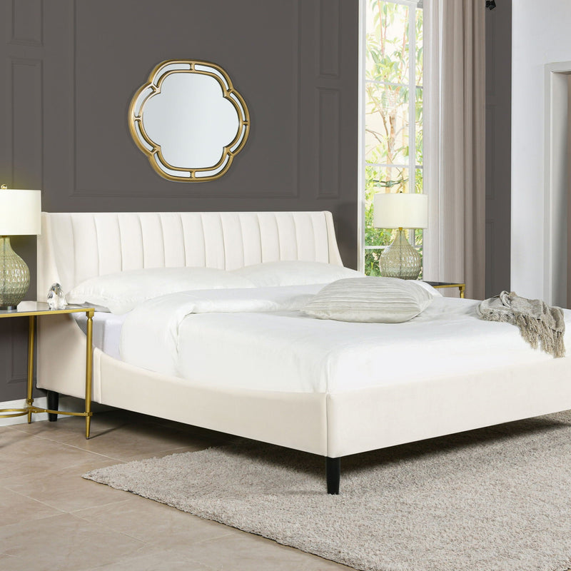 Aspen - Vertical Tufted Modern Headboard Platform Bed Set by HouseOfZazla
