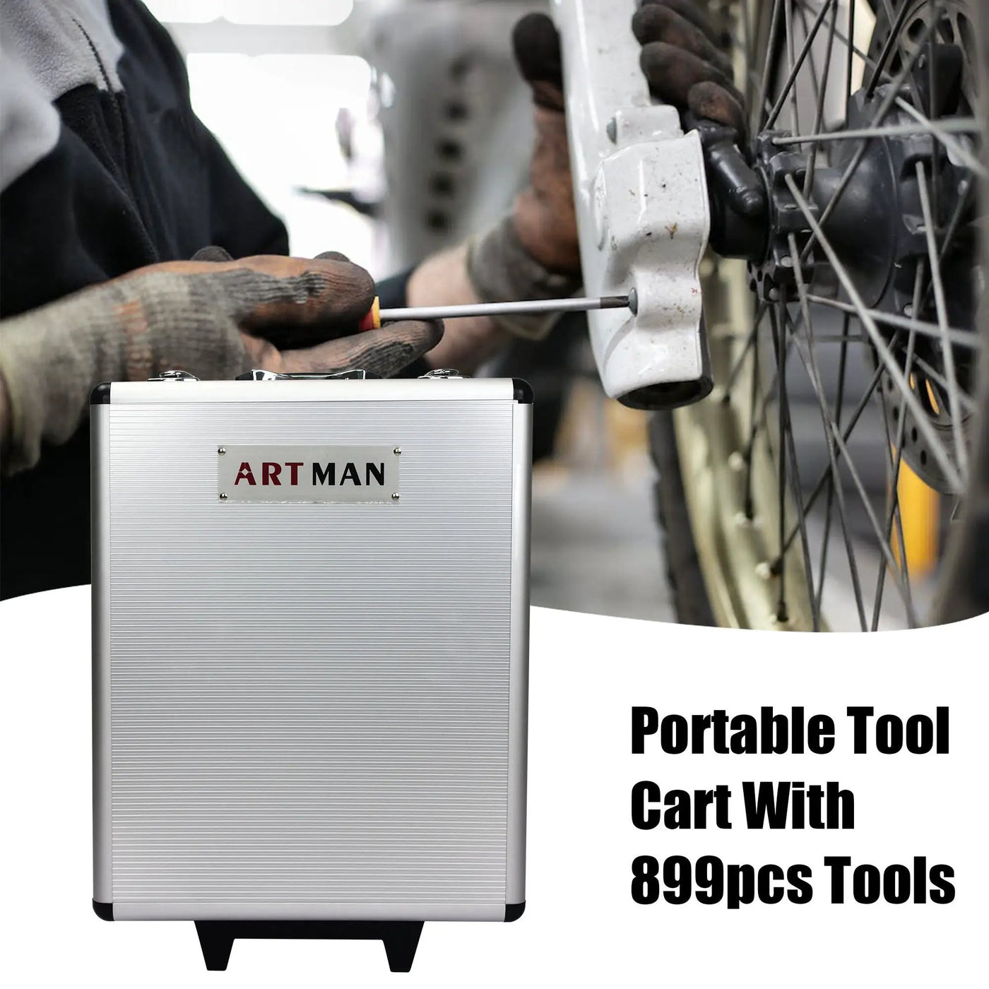 899 Piece Home Repair Tool Set With Rolling Plastic Toolbox, 4 Drawers, General Household Maintenance Kit by HouseOfZazla