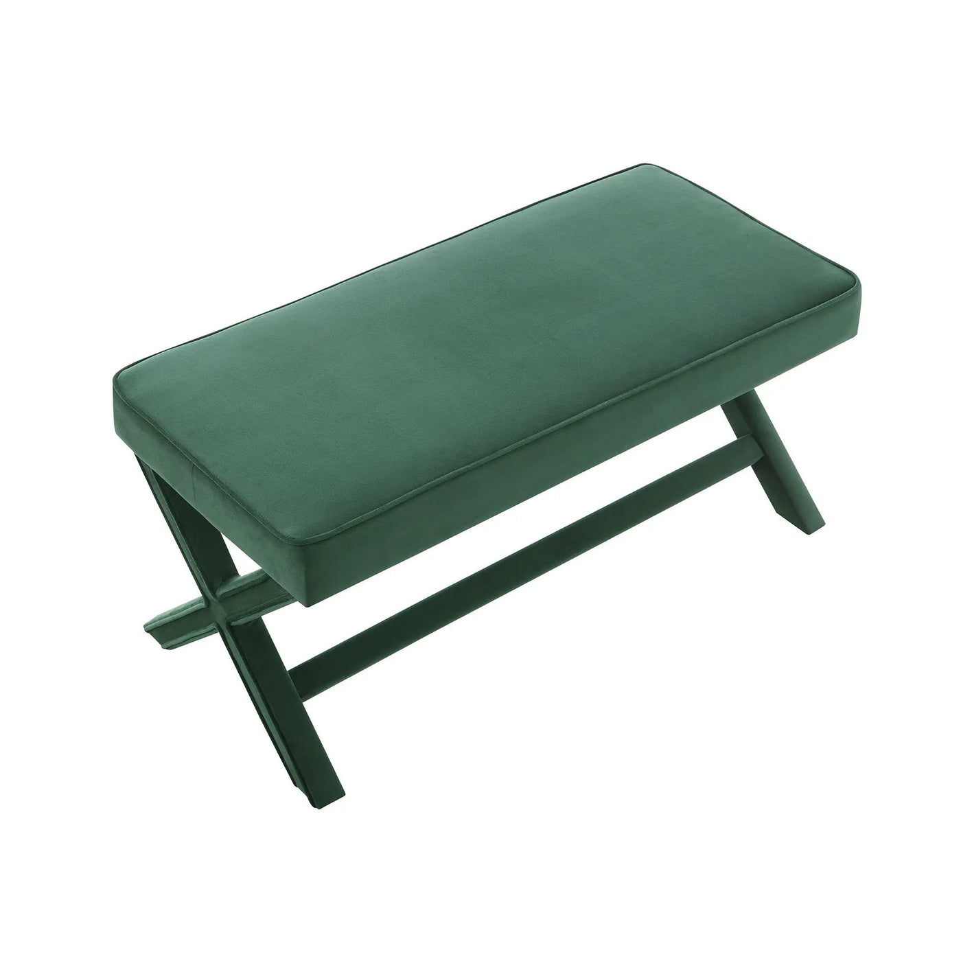 Comfort Double Bench Upholstered With X Crossed Legs by HouseOfZazla