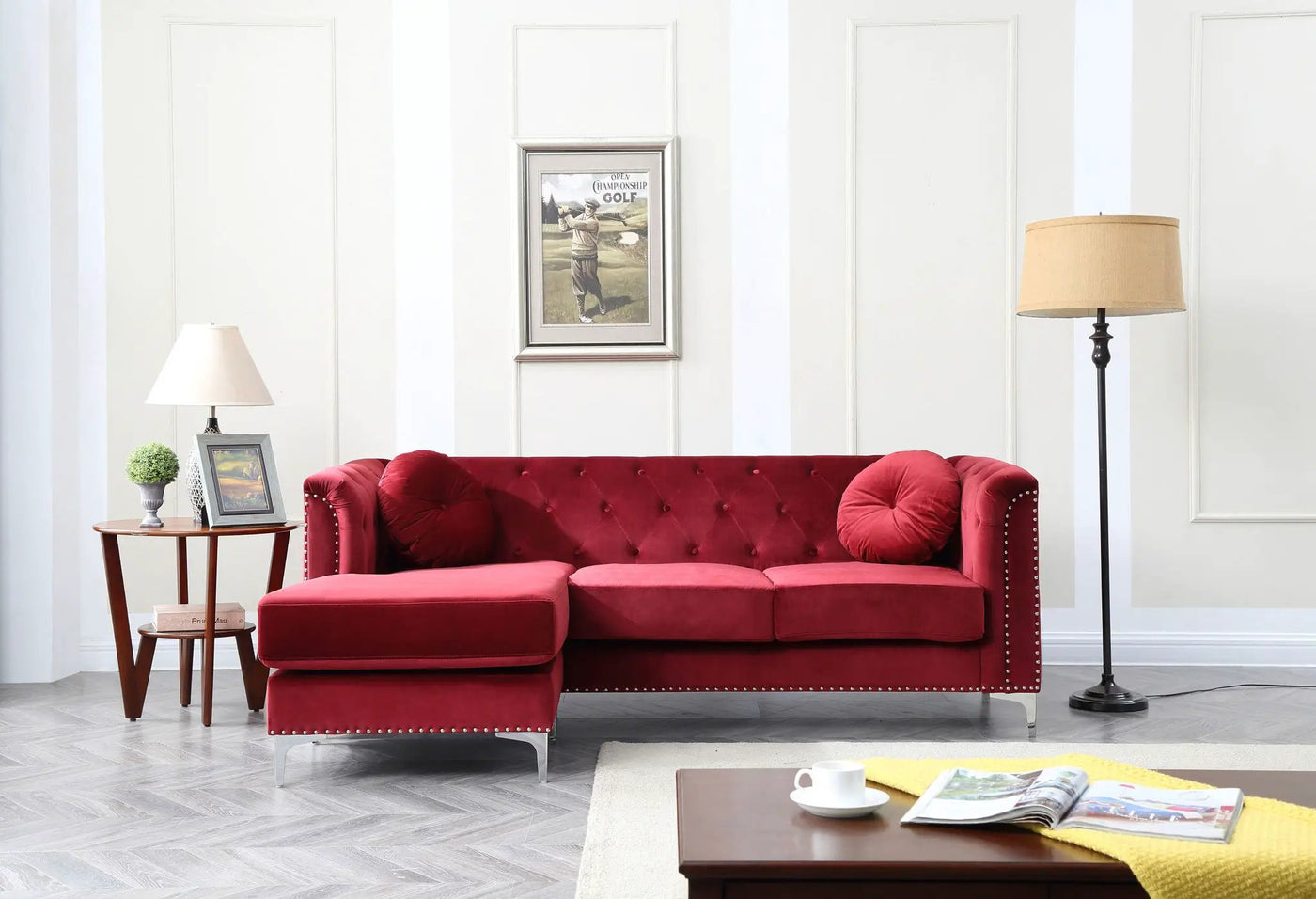 Soft y Micro Suede Sofa Chaise by HouseOfZazla
