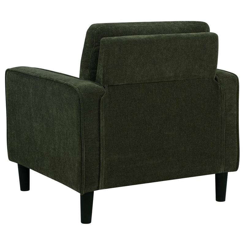 Ruth Fabric Upholstered Track Arm Accent Chair Matcha Green by Unique Piece Furniture