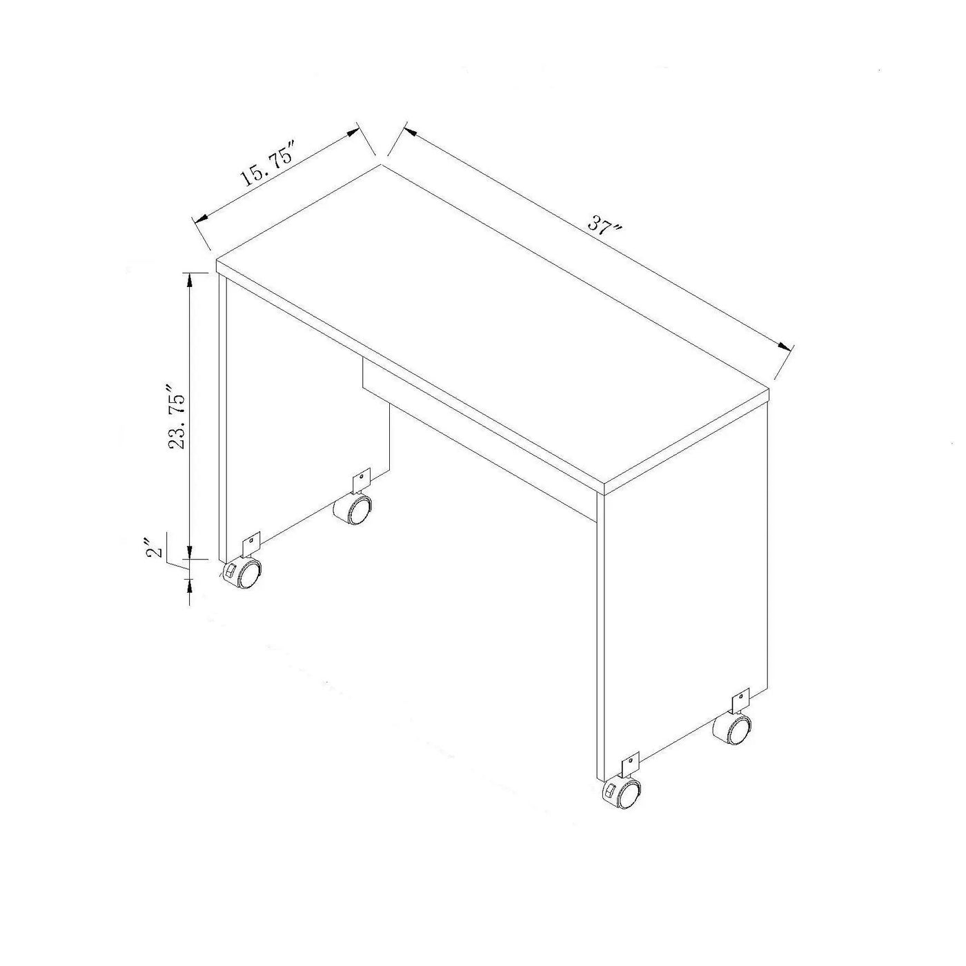 Printer Mobile Stand, Computer Desk, Home Office Desk by HouseOfZazla