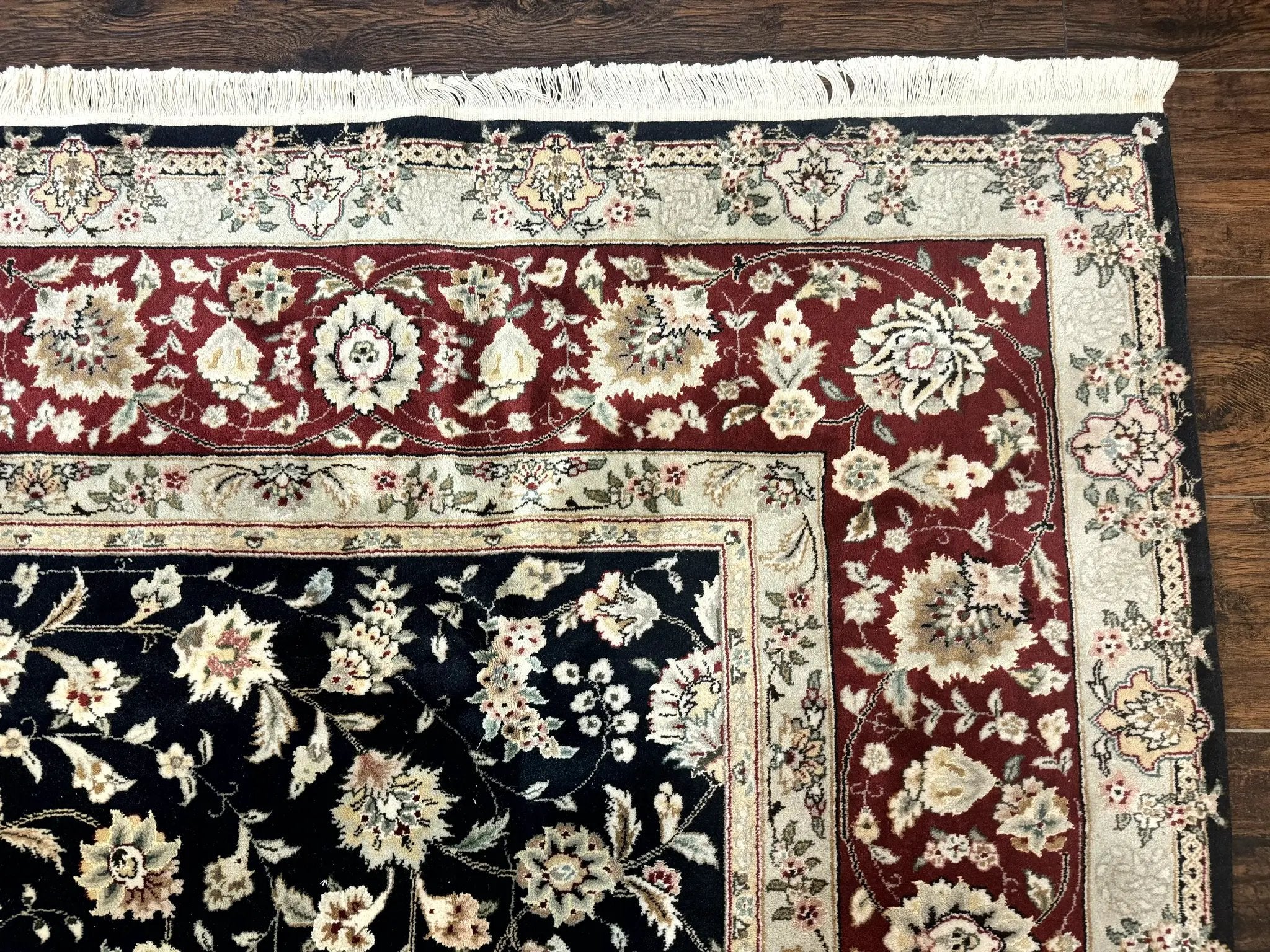 Black Pak Persian Rug 8x10, Floral Allover by Jewel Rugs