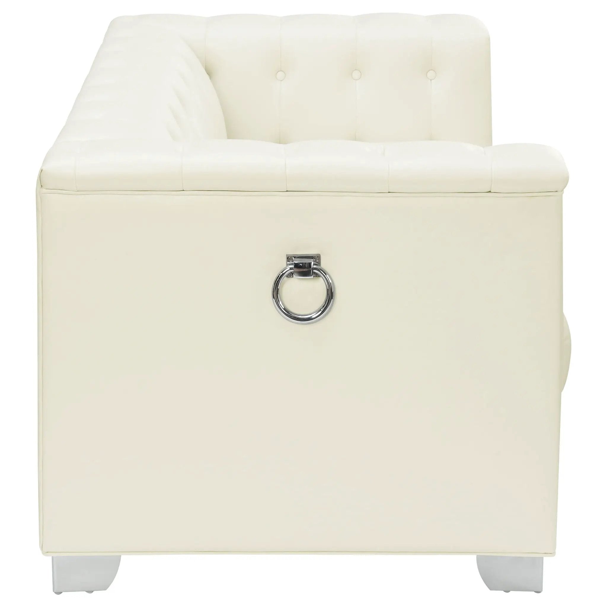 Earline - Upholstered Track Arm Loveseat - White