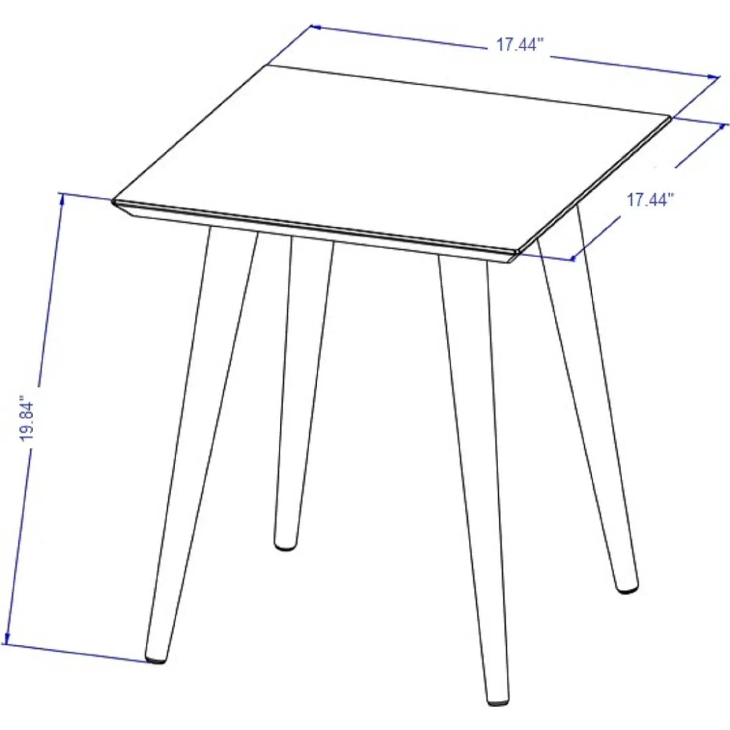 Utopia - Square End Table - Off White by HouseOfZazla