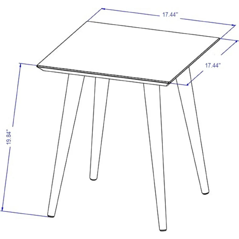 Utopia - Square End Table - Off White by HouseOfZazla
