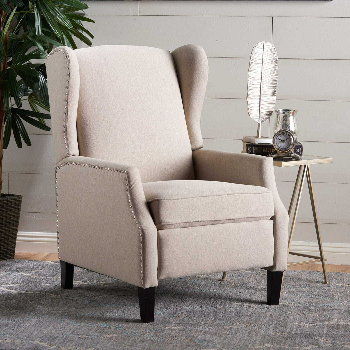 Westeros Wing Back Fabric Upholstered Recliner by HouseOfZazla