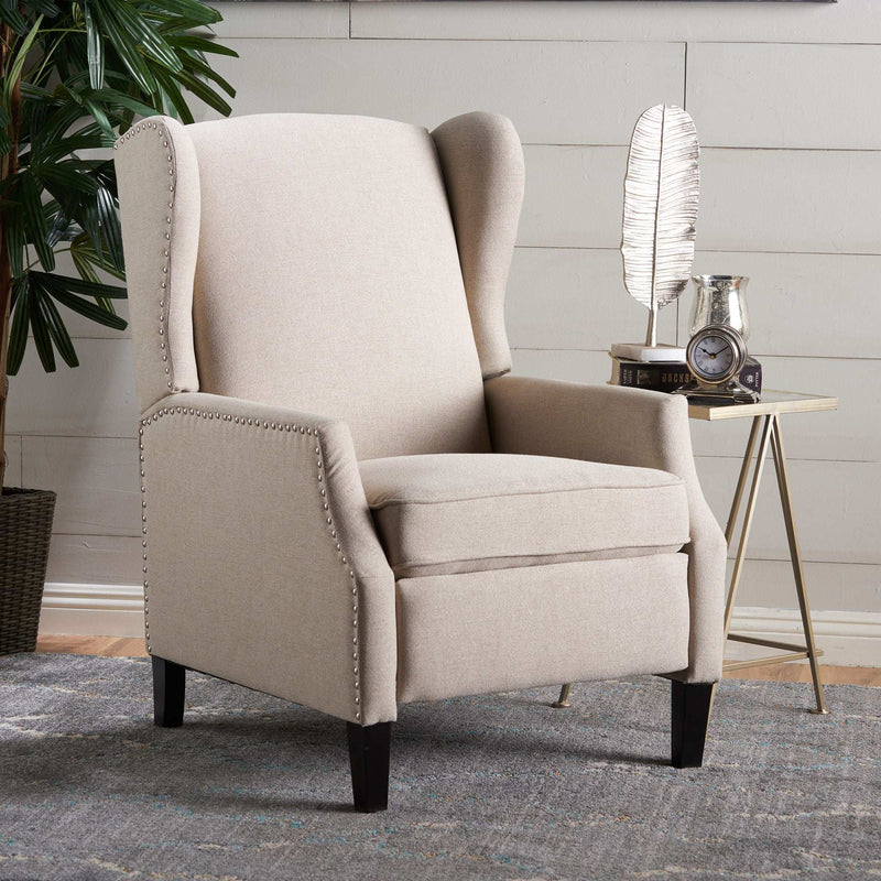 Westeros Wing Back Fabric Upholstered Recliner by HouseOfZazla