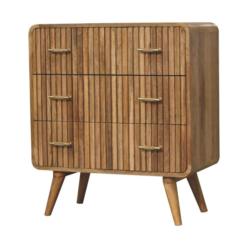 T Bar Ridged Chest - Brown by HouseOfZazla