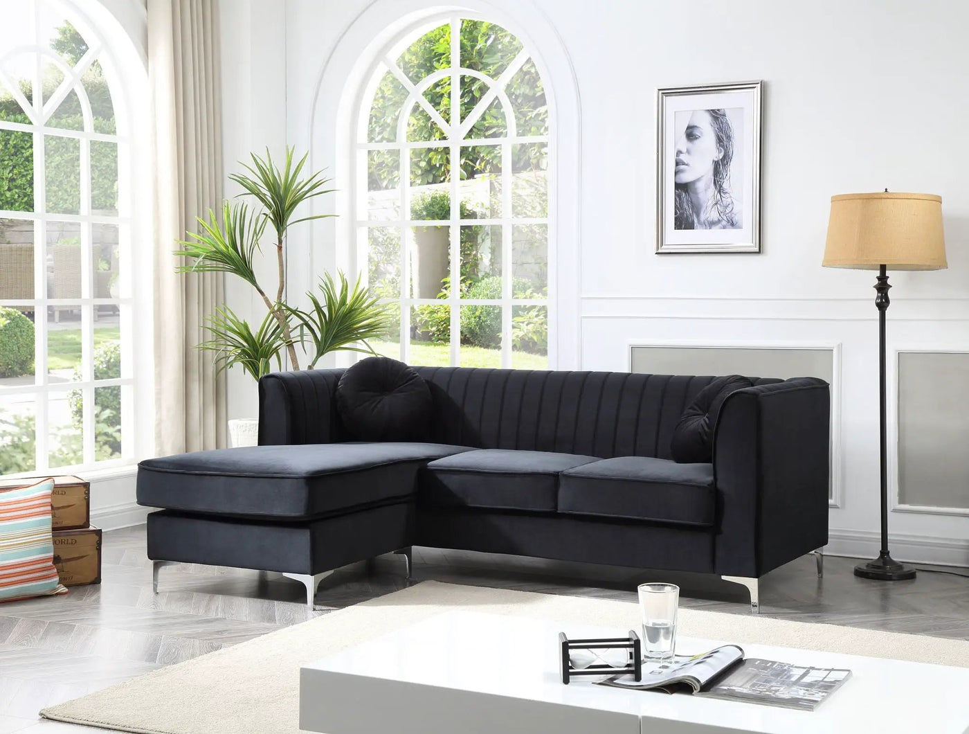 Delray - Micro Suede Sofa Chaise by HouseOfZazla